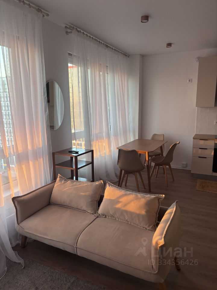 1-комнатная квартира, 33,4 м²