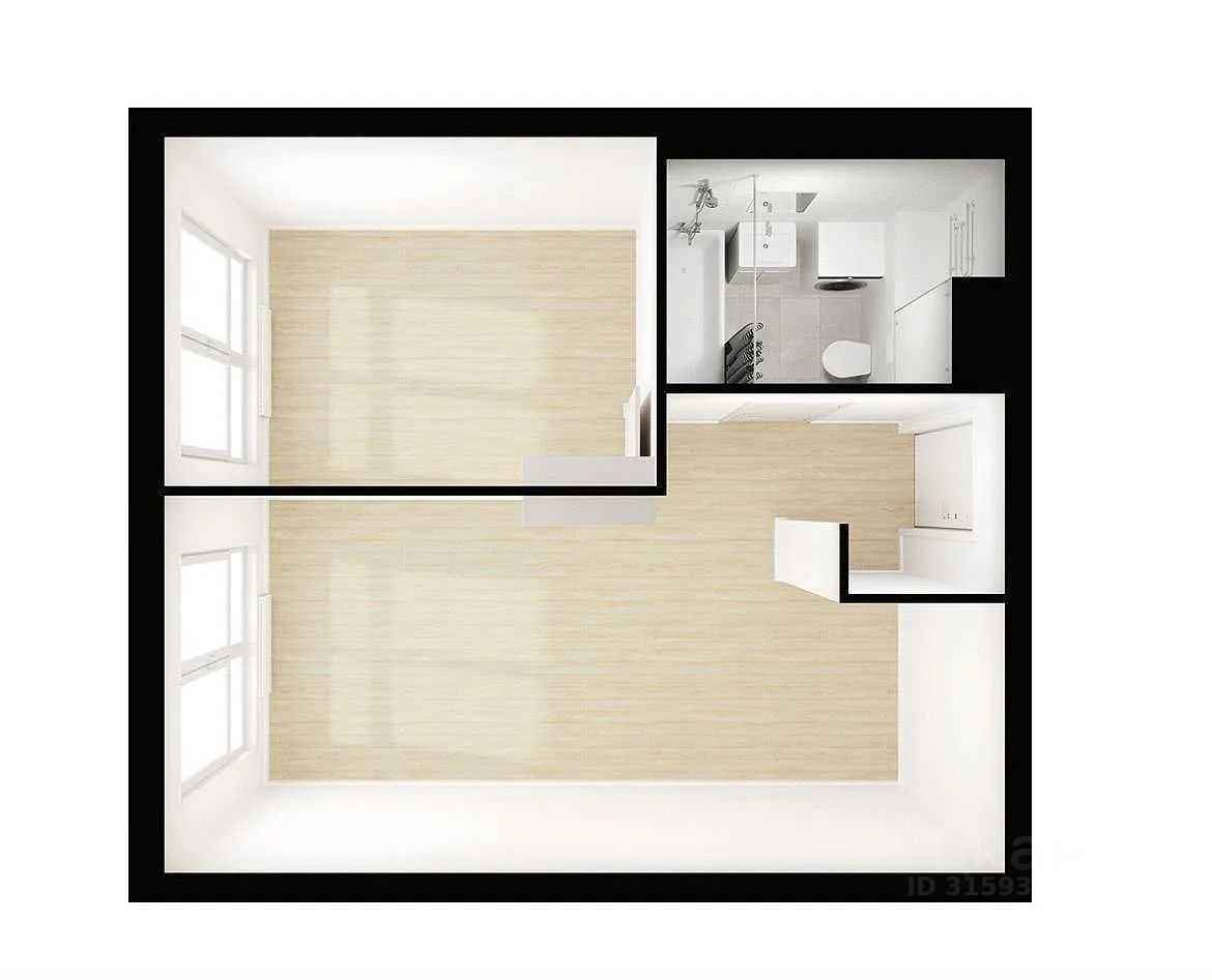 2-комнатная квартира, 40 м² — фотография 2