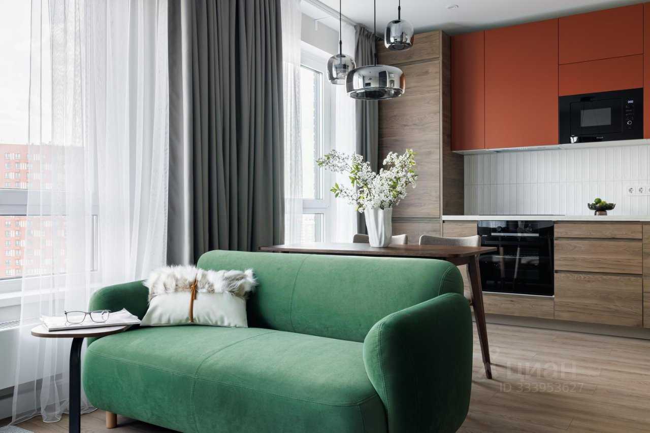 1-комнатная квартира, 33,7 м²