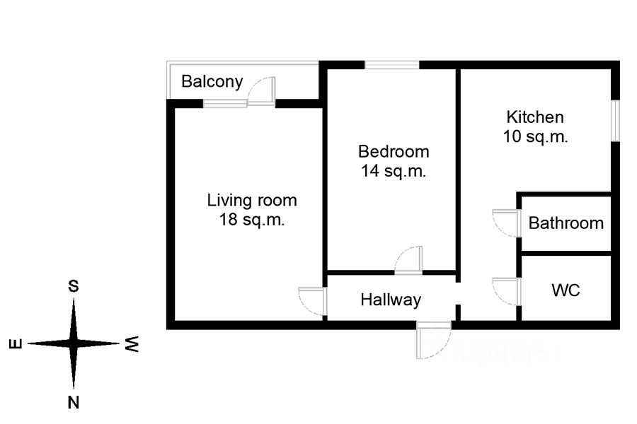 2-комнатная квартира, 54 м² — фотография 2