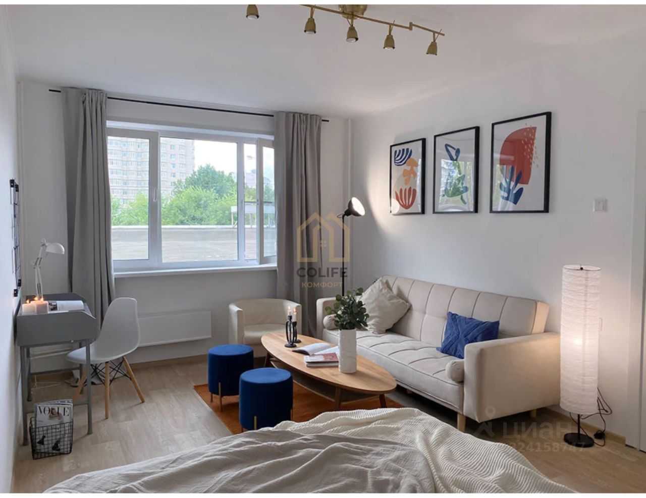 1-комнатная квартира, 37,3 м²