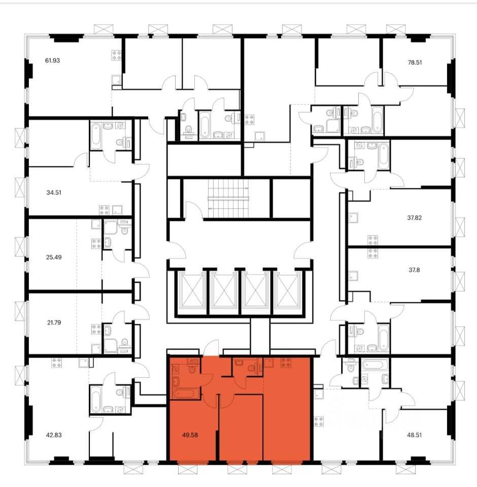 2-комнатная квартира, 49 м² — фотография 2