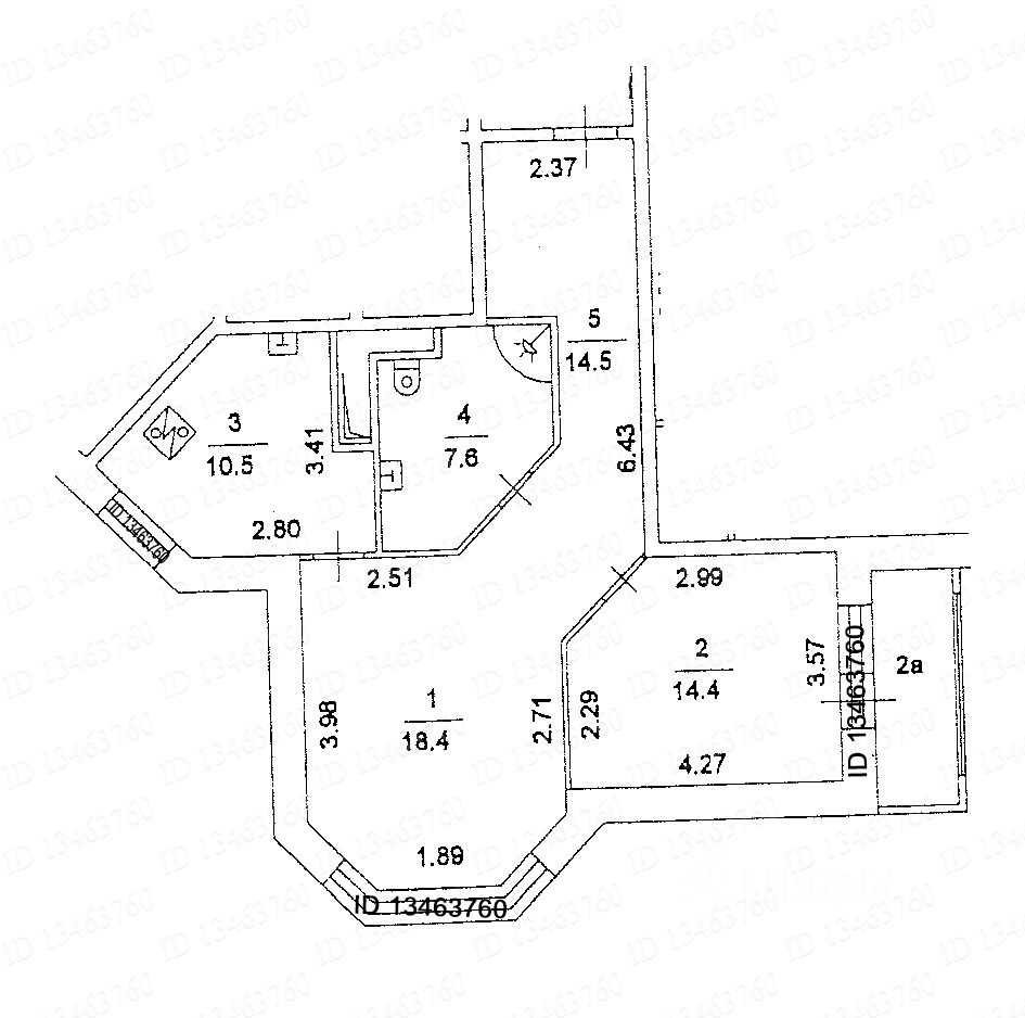 2-комнатная квартира, 65,4 м²