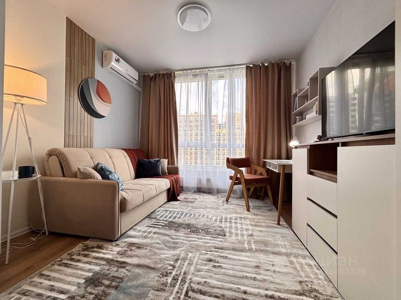 1-комнатная квартира, 21,5 м²