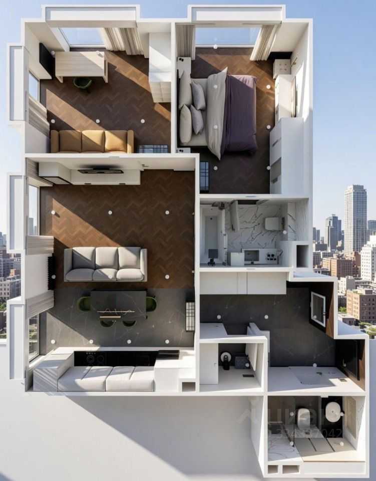 3-комнатная квартира, 73 м²