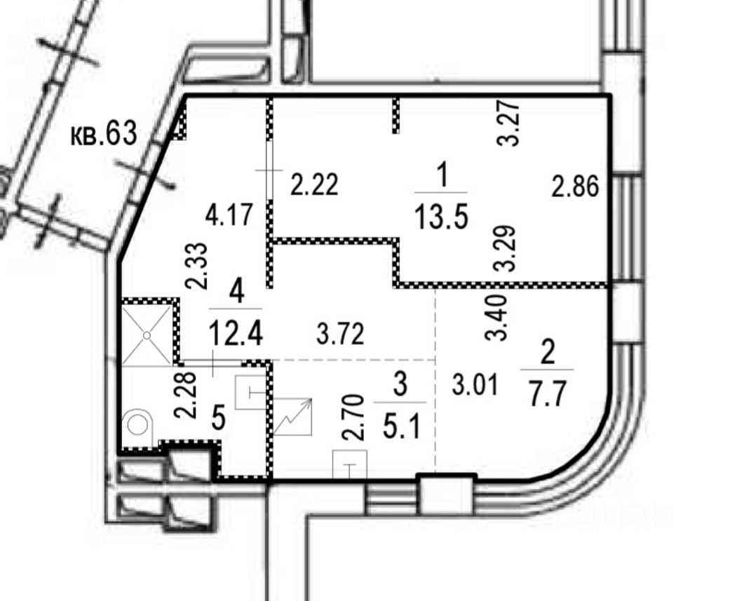 2-комнатная квартира, 42,2 м² — фотография 3