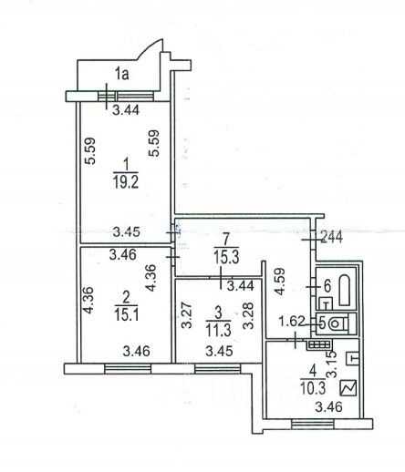 3-комнатная квартира, 75,2 м² — фотография 2