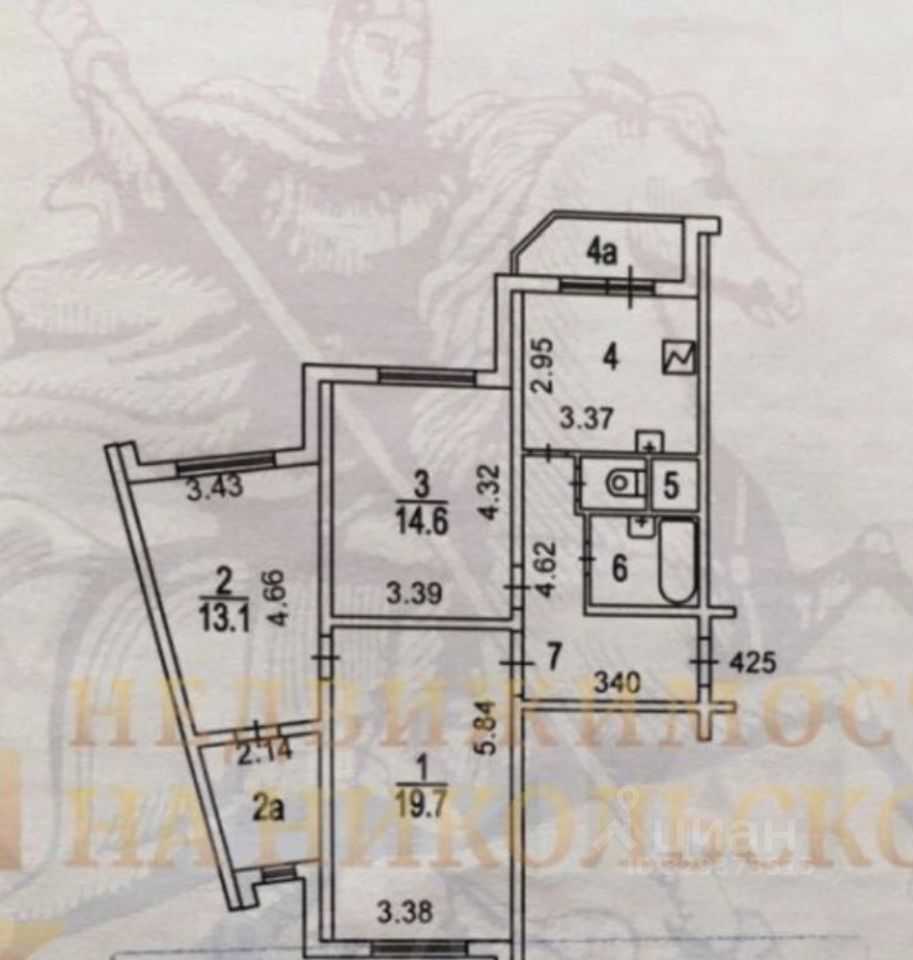 3-комнатная квартира, 75,6 м²