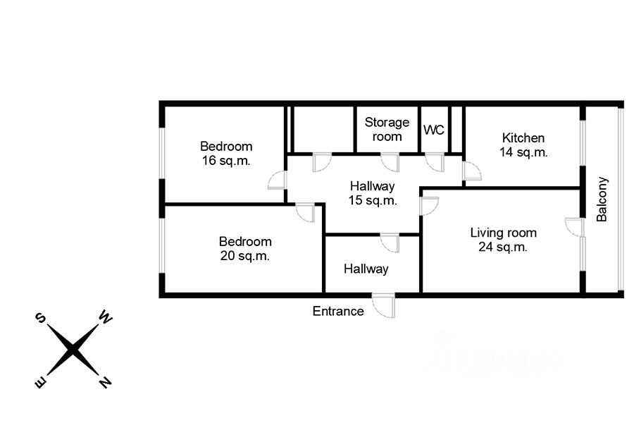 3-комнатная квартира, 110 м² — фотография 2
