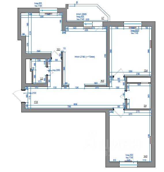 3-комнатная квартира, 78,6 м² — фотография 2