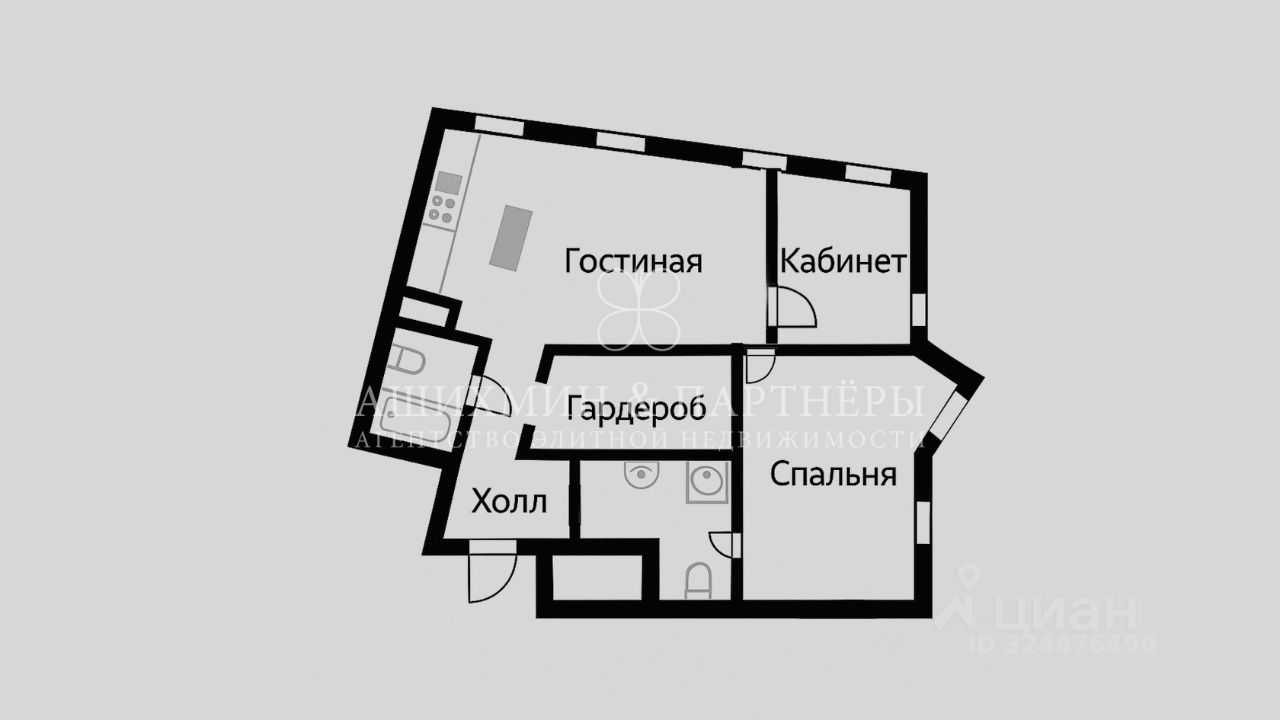 3-комнатная квартира, 136 м² — фотография 2