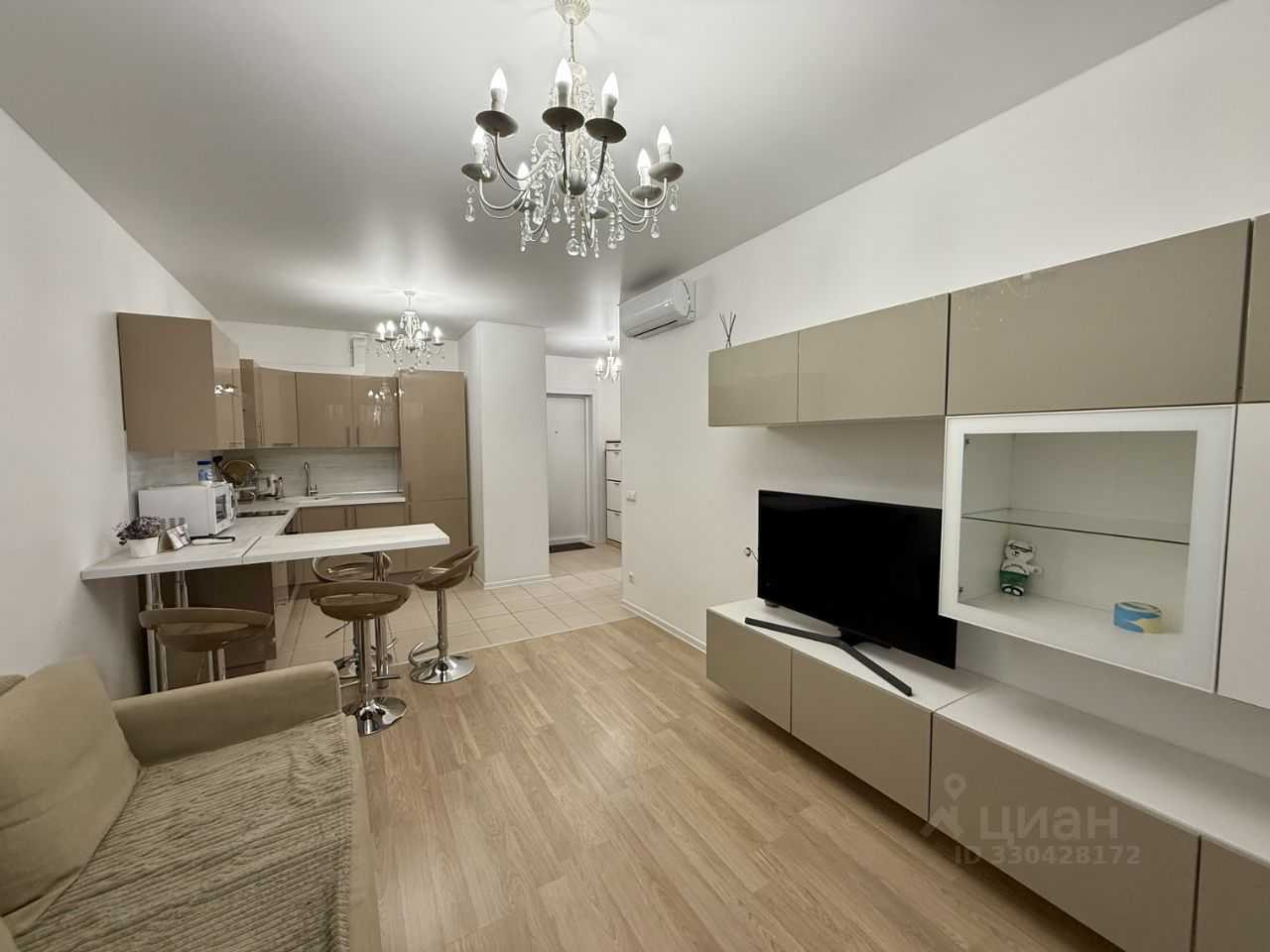 1-комнатная квартира, 43,2 м²