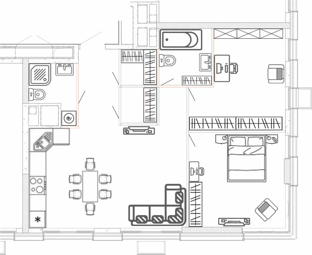 3-комнатная квартира, 83,7 м² — фотография 2