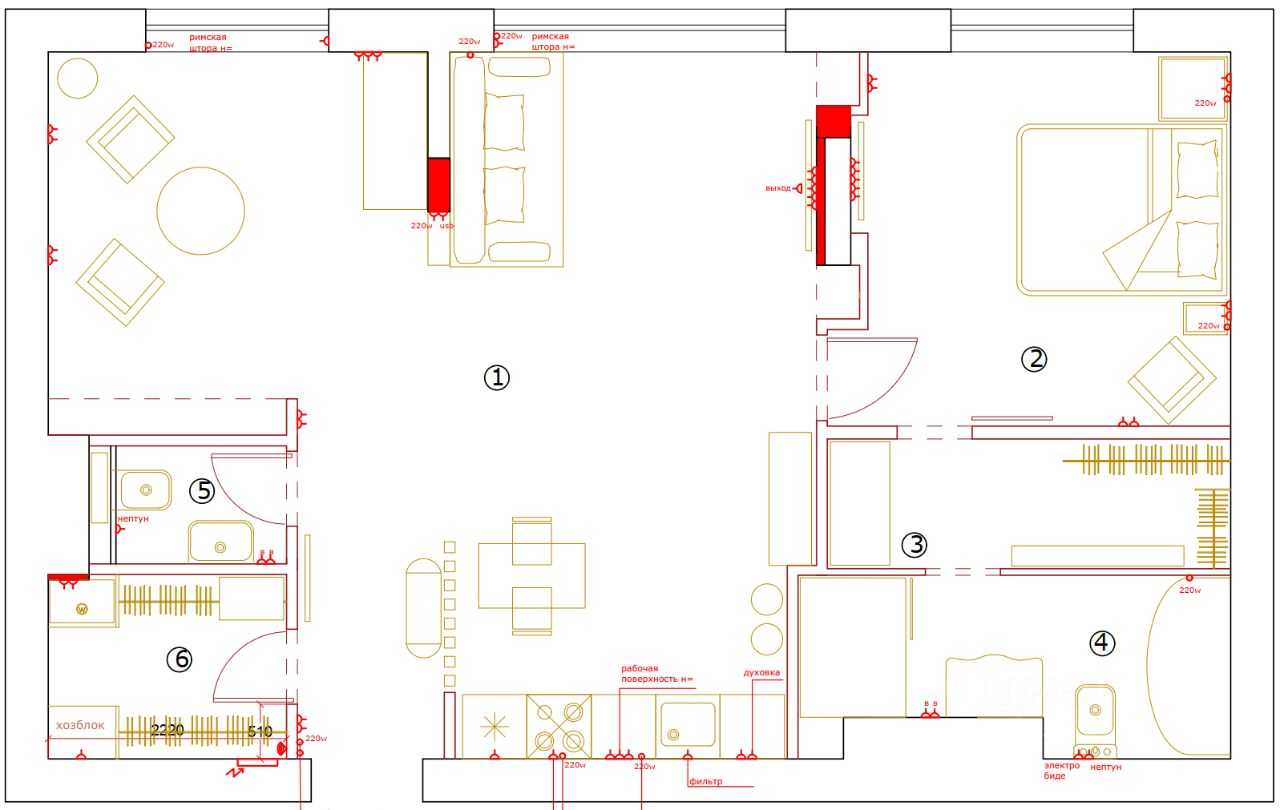 2-комнатная квартира, 70 м² — фотография 3