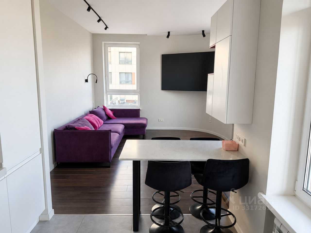 1-комнатная квартира, 57,2 м²