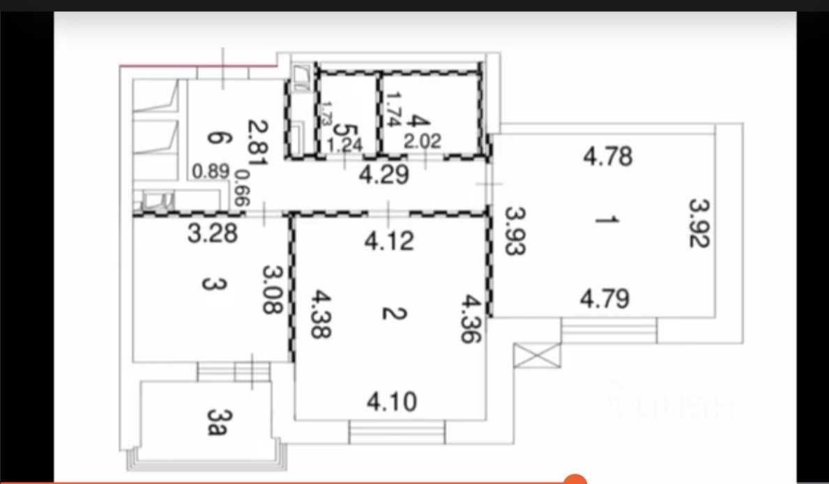 2-комнатная квартира, 65 м²