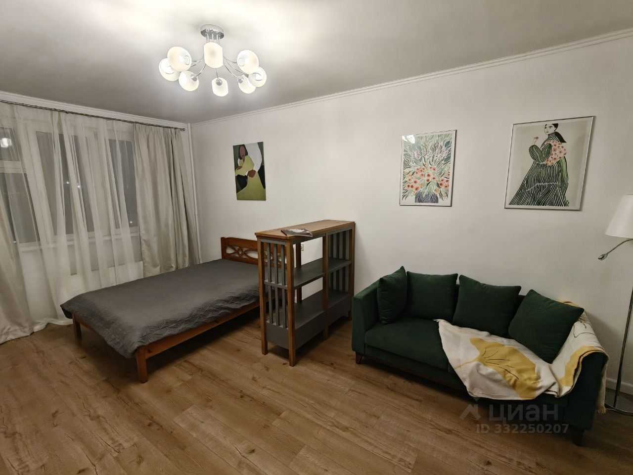 1-комнатная квартира, 38,6 м²