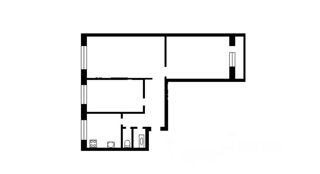 3-комнатная квартира, 67 м² — фотография 2