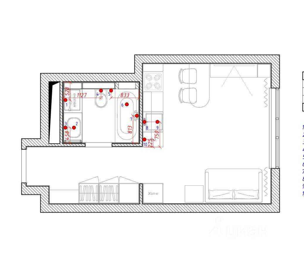1-комнатная квартира, 30 м² — фотография 2