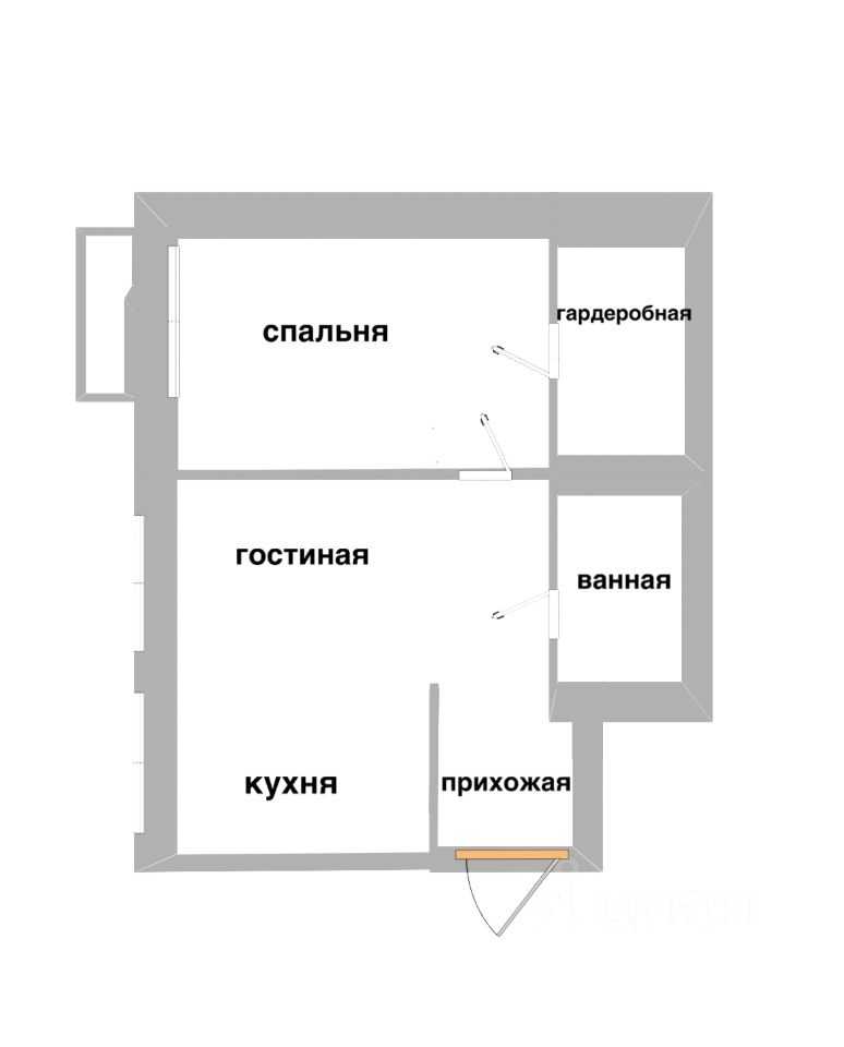 2-комнатная квартира, 60 м² — фотография 3
