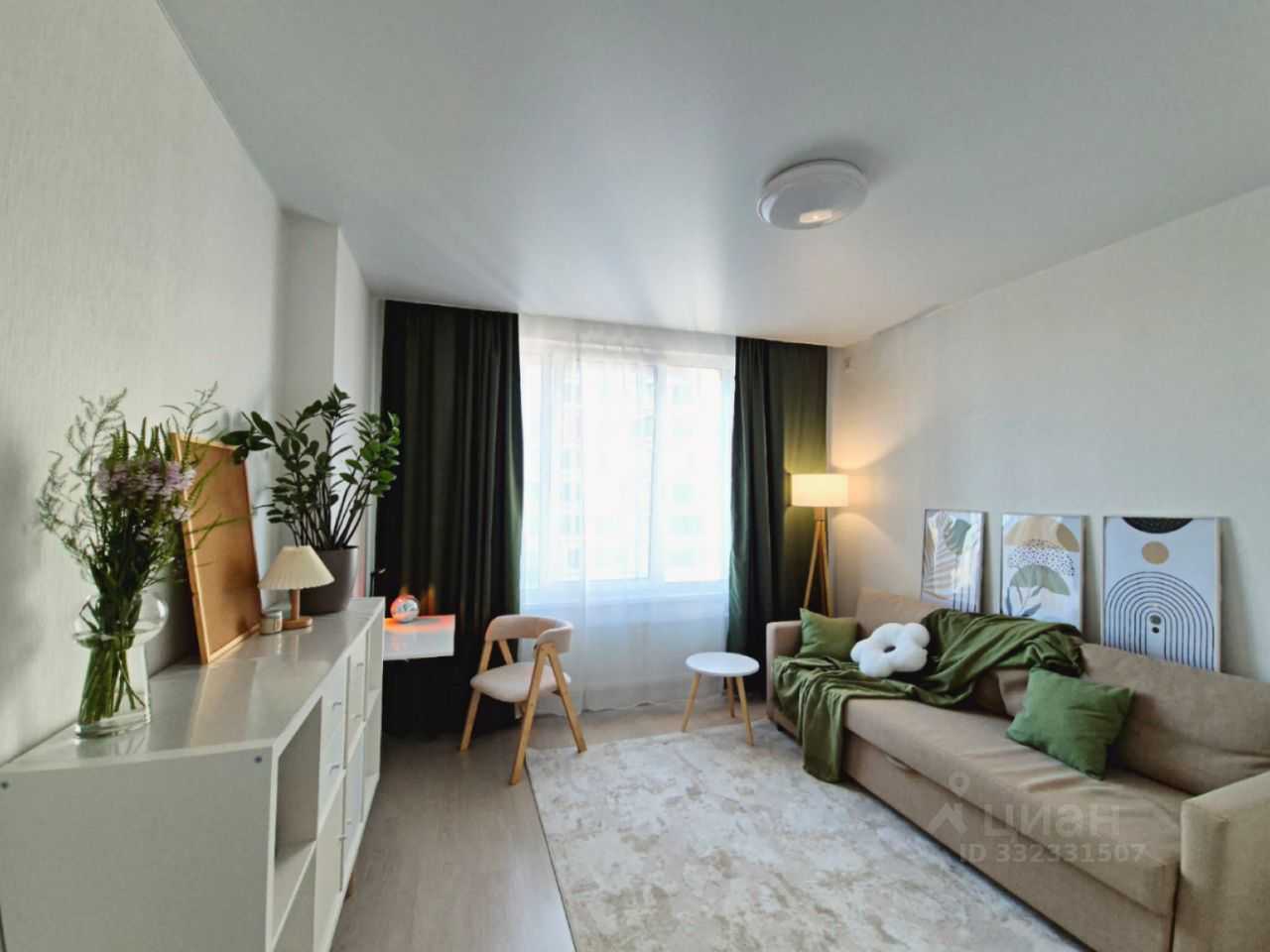 1-комнатная квартира, 35 м²