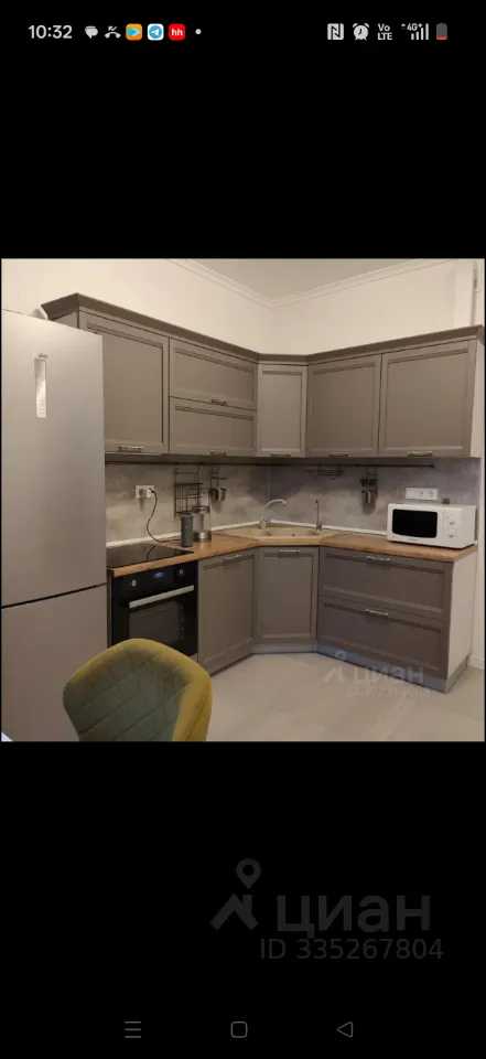 1-комнатная квартира, 35 м²