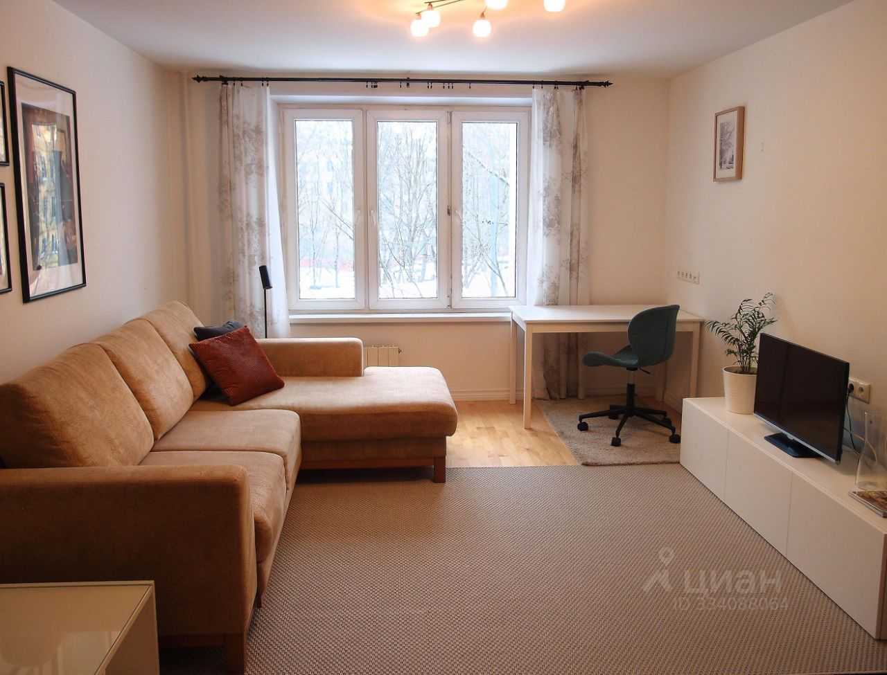 1-комнатная квартира, 35 м²