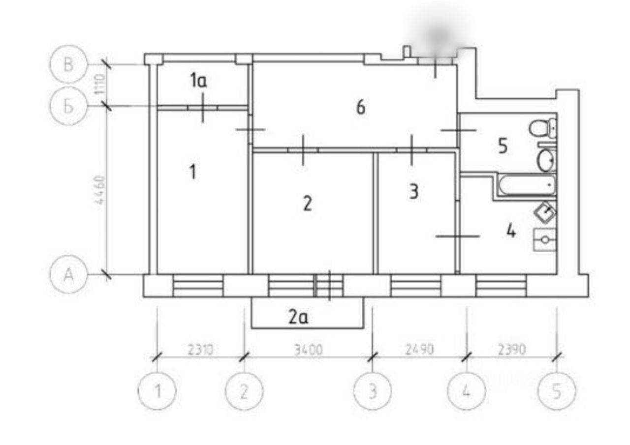 2-комнатная квартира, 57 м² — фотография 3