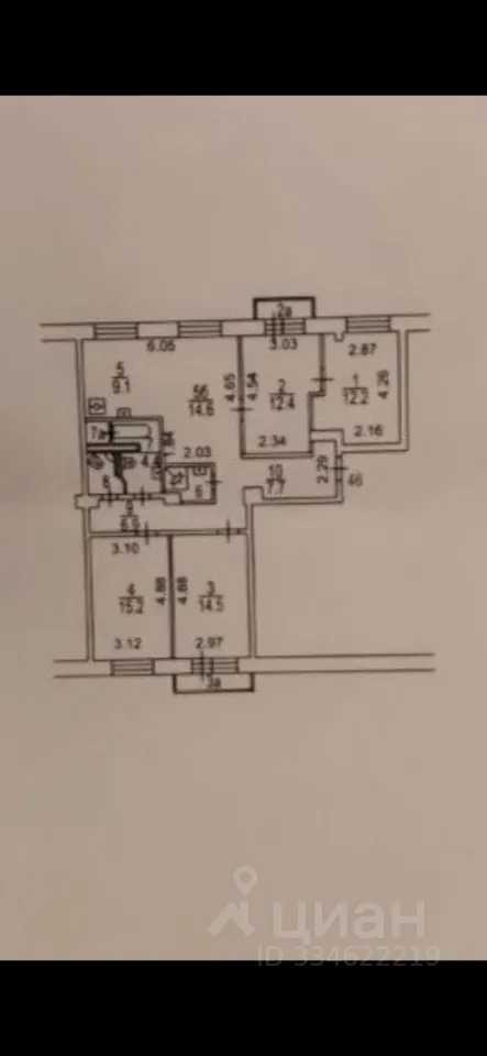 4-комнатная квартира, 105 м² — фотография 2