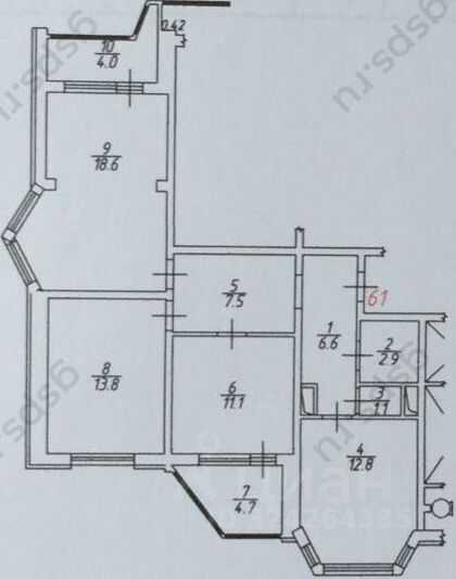 3-комнатная квартира, 84 м² — фотография 3