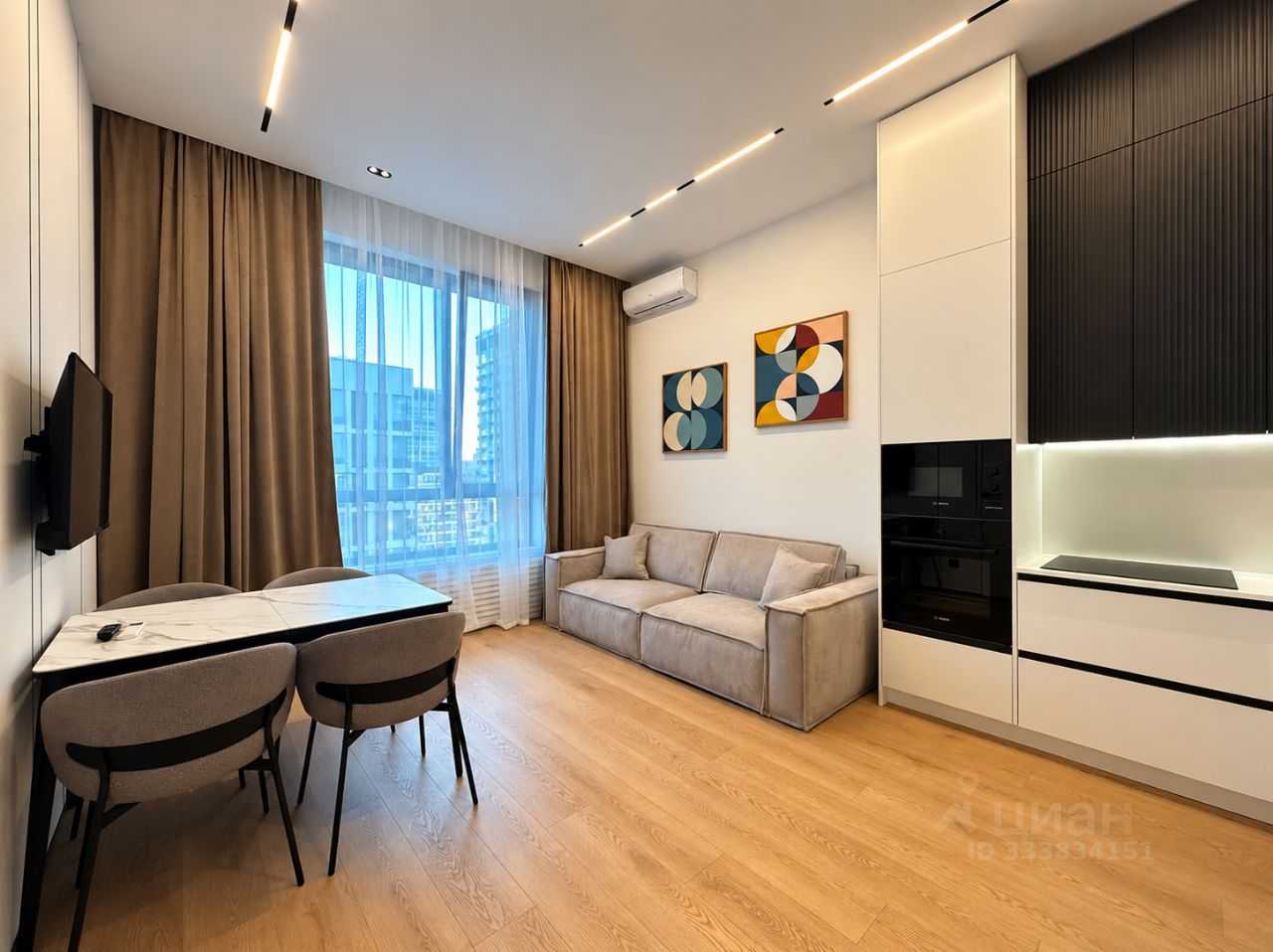1-комнатная квартира, 42,8 м²