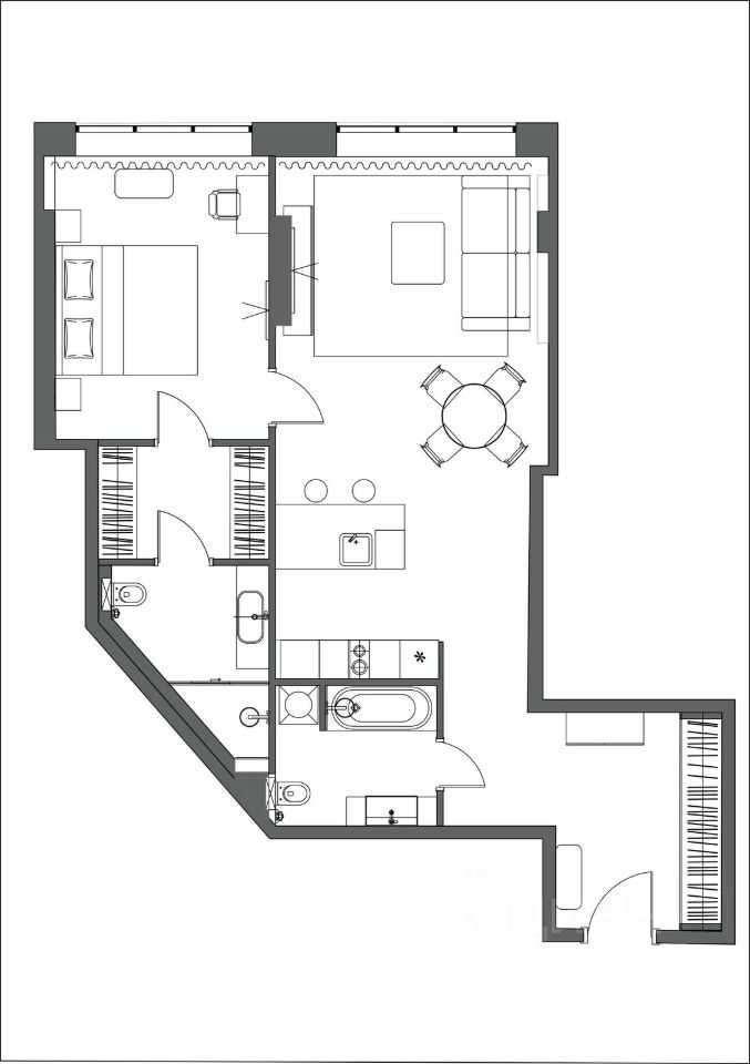 2-комнатная квартира, 90 м² — фотография 2
