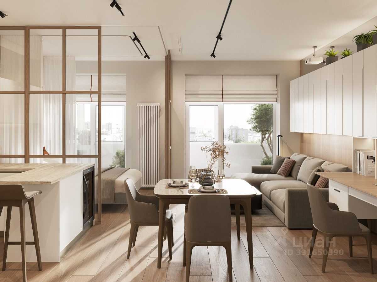 1-комнатная квартира, 56 м²