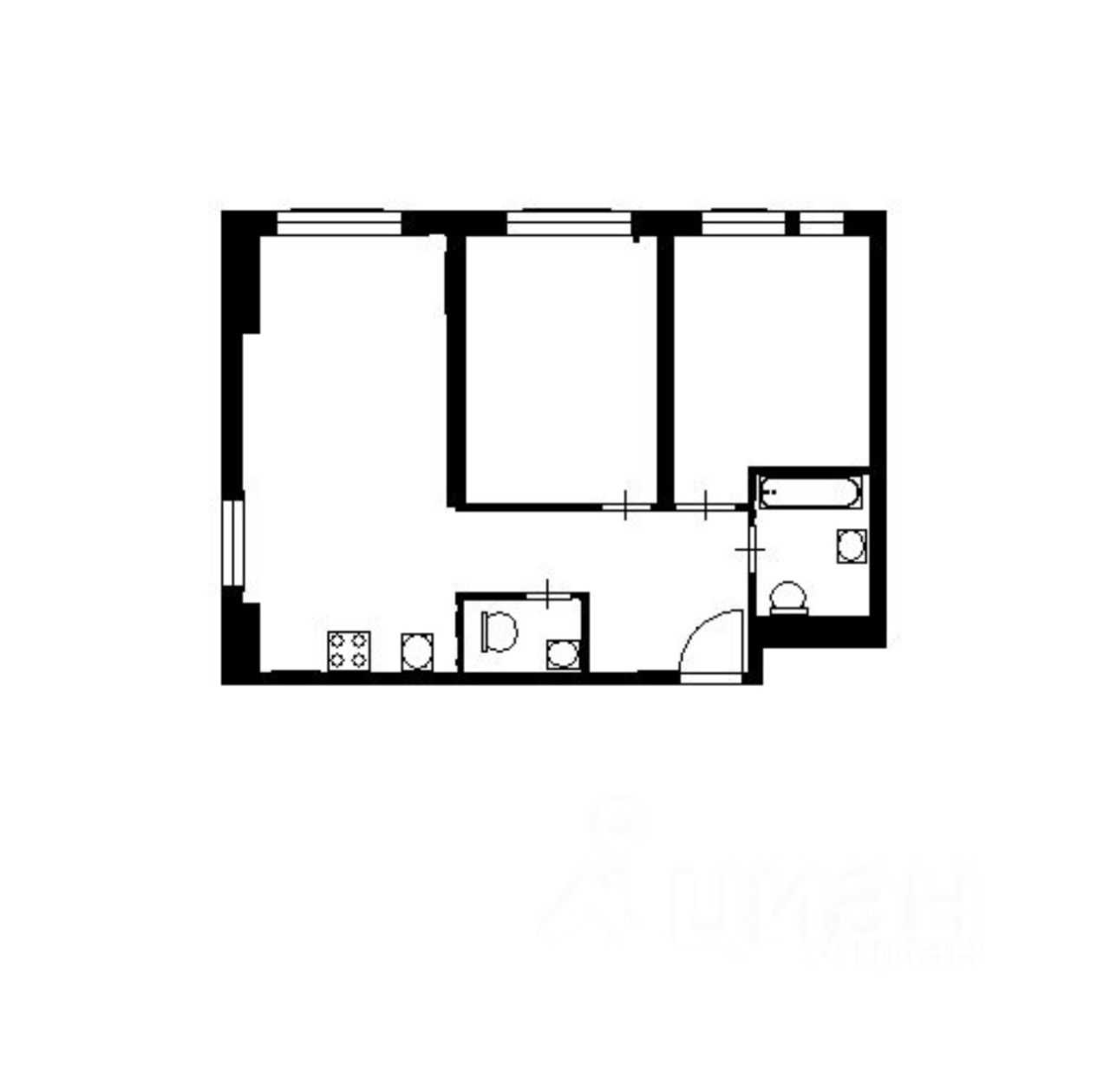 2-комнатная квартира, 60,9 м² — фотография 2