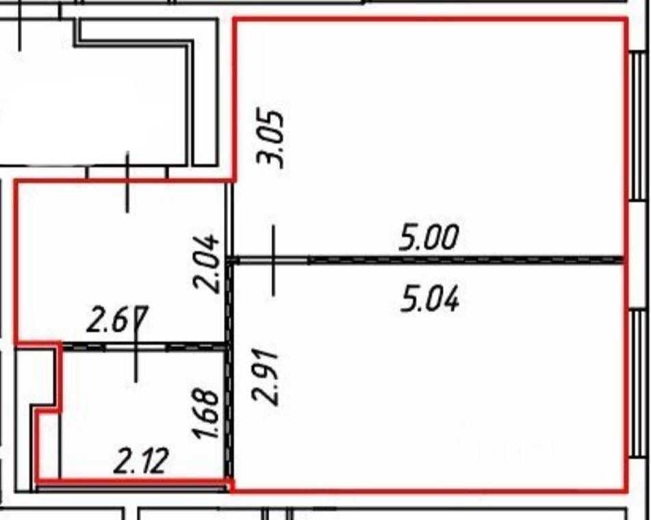 1-комнатная квартира, 39 м² — фотография 2