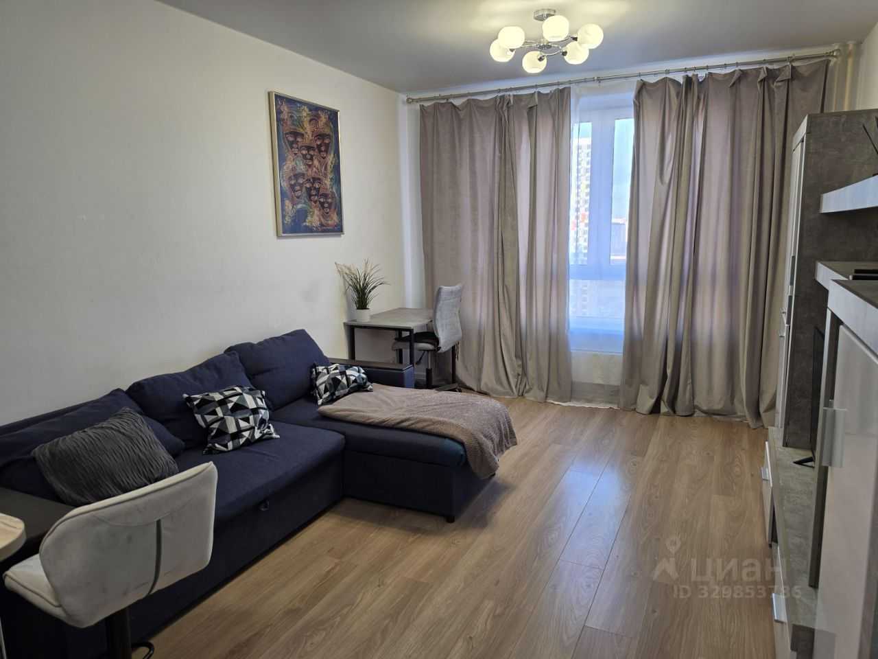 1-комнатная квартира, 44,1 м²