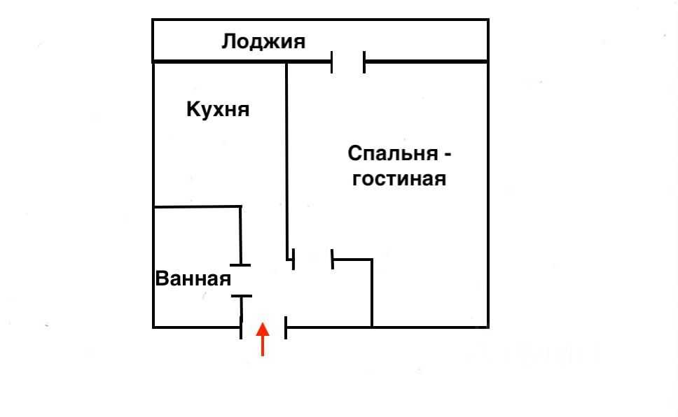 1-комнатная квартира, 38 м²