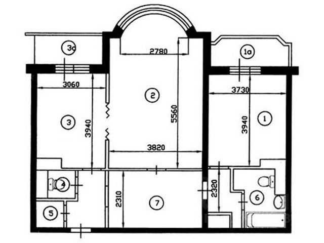 2-комнатная квартира, 74 м²