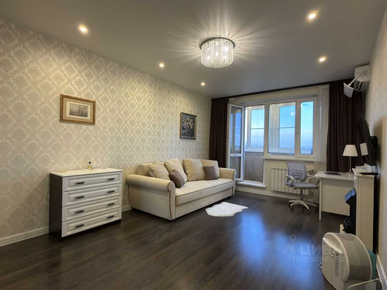 1-комнатная квартира, 39 м²
