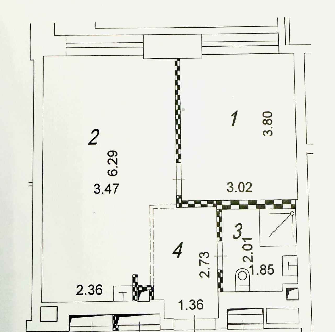1-комнатная квартира, 40 м² — фотография 3
