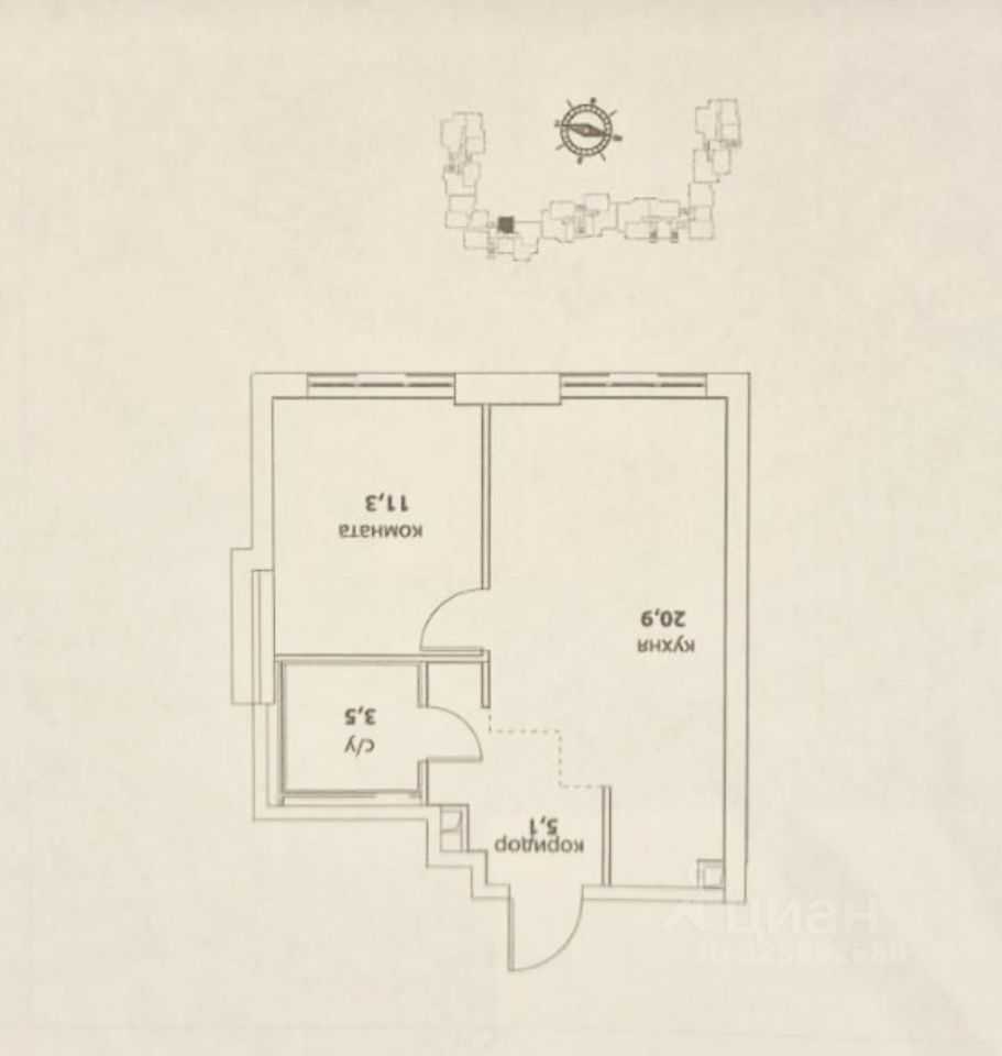 2-комнатная квартира, 41 м² — фотография 2