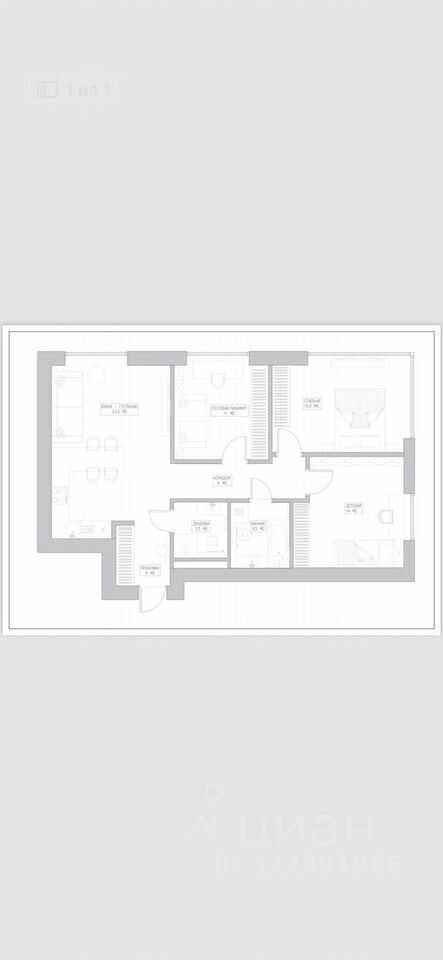 4-комнатная квартира, 82 м²