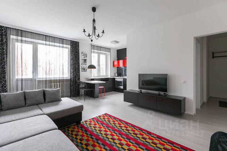 1-комнатная квартира, 33,6 м²