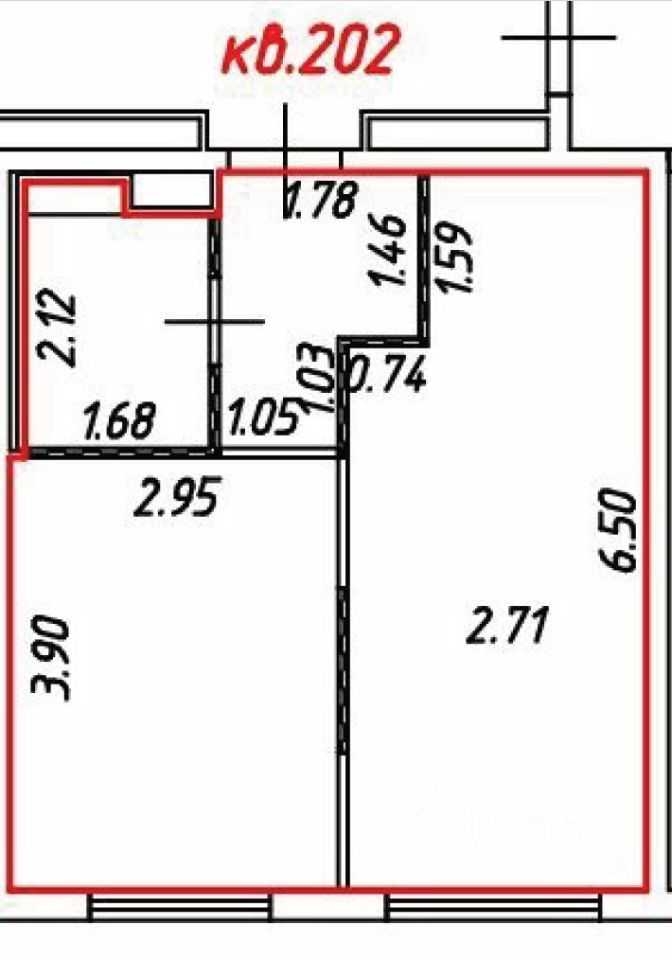 1-комнатная квартира, 35,2 м²