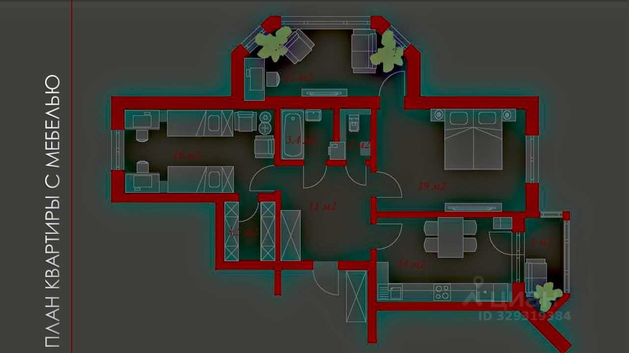 3-комнатная квартира, 82,3 м² — фотография 3