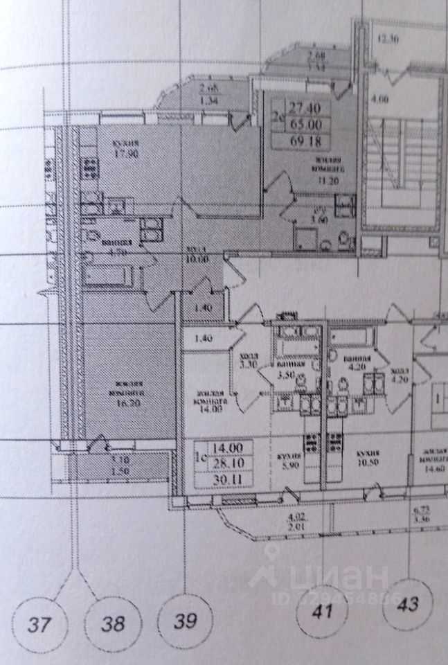 2-комнатная квартира, 69,2 м² — фотография 2