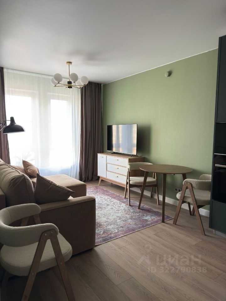 1-комнатная квартира, 37,5 м²
