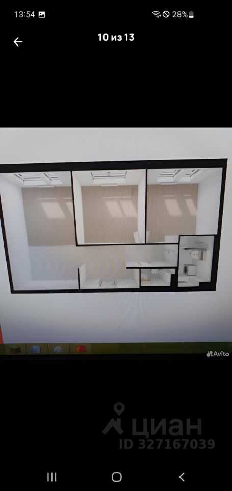 3-комнатная квартира, 61 м²