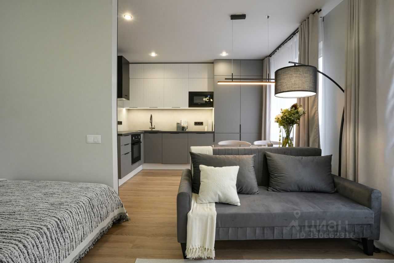 1-комнатная квартира, 33,5 м²