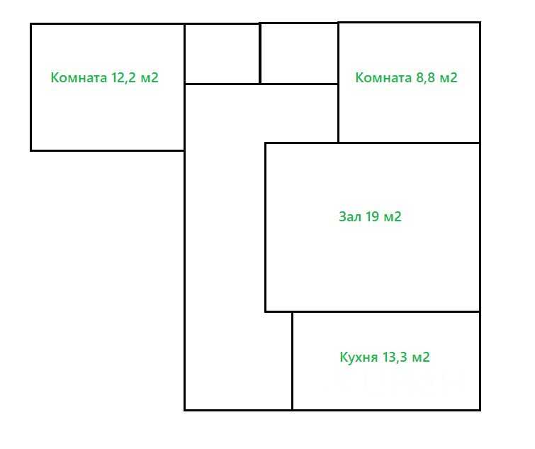 3-комнатная квартира, 69,4 м² — фотография 2